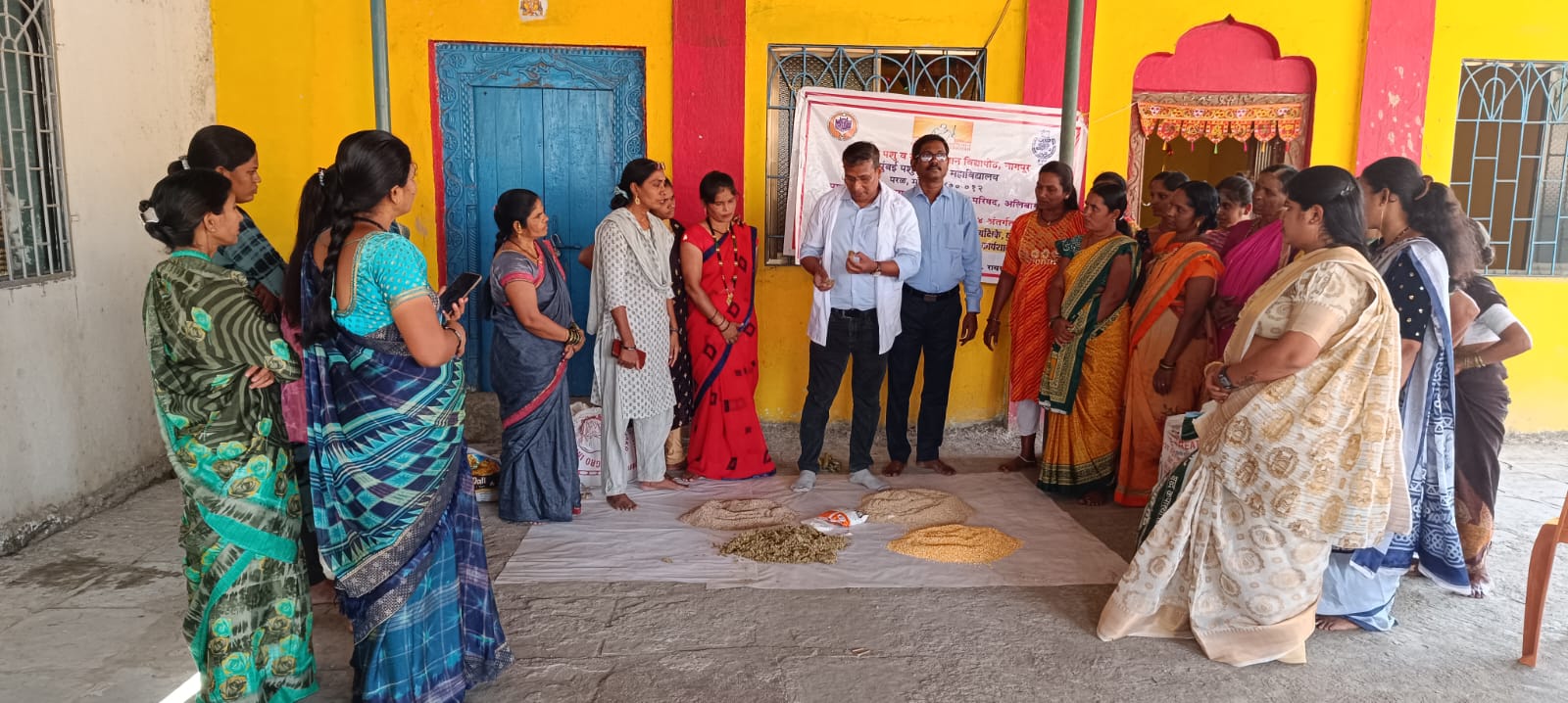 Demonstration Of Concentrate Feed Making At Adopted Village